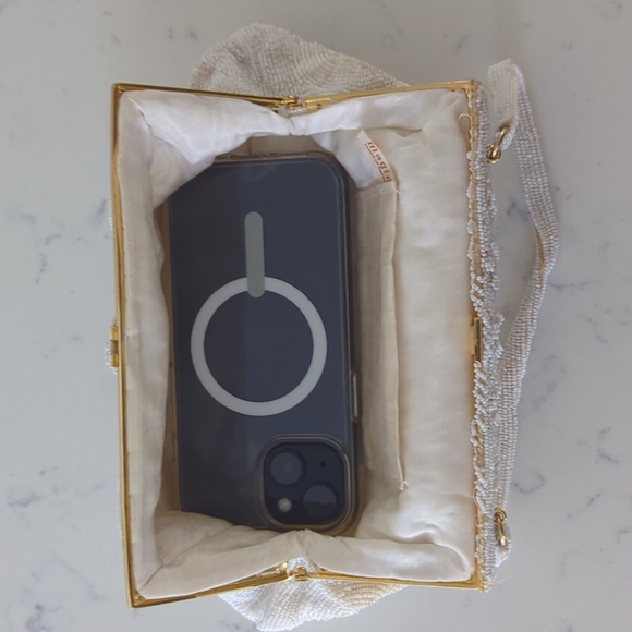 Magid Cream Beaded Wristlet/Handbag Vintage - Picture 14 of 14